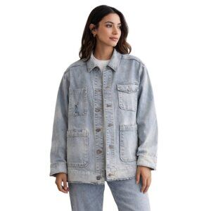 LNDN Landon Denim Los Angeles New Denim Jacket Oversized Sz XXS